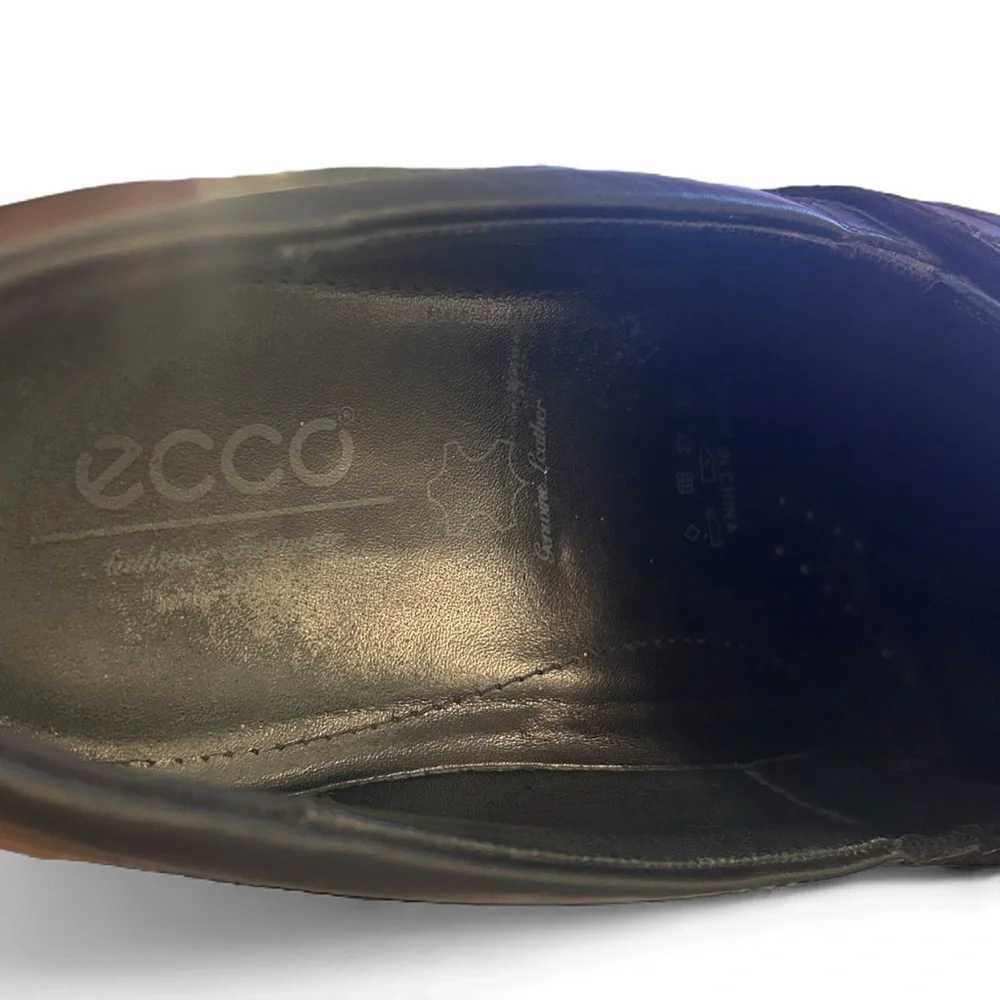 ECCO Men's Black Leather Penny‎ Loafer - Size 13-13.5